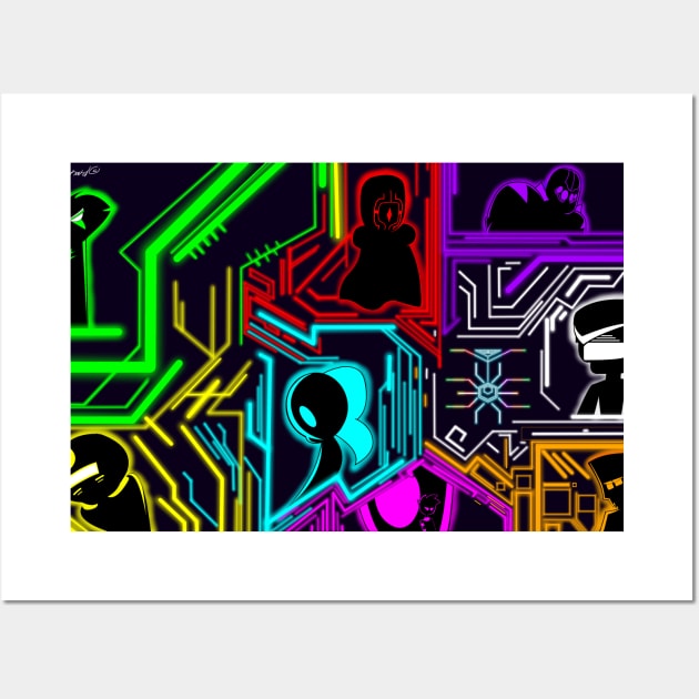 Neon Lines of NaNite Wall Art by En.ReSourcer